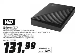 MediaMarkt Wd my passport mobiler speicher Angebot