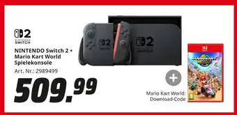 MediaMarkt Nintendo nintendo switch 2 + mario kart world spielekonsole Angebot
