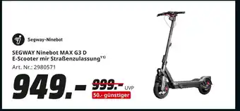 MediaMarkt Segway-ninebot max g3 d e-scooter mit straßenzulassung Angebot