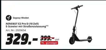MediaMarkt Segway-ninebot ninebot e2 pro d (10 zoll) e-scooter mit straßenzulassung Angebot