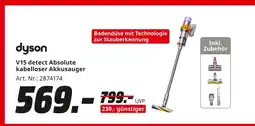 MediaMarkt Dyson v15 detect absolute kabelloser akkusauger Angebot