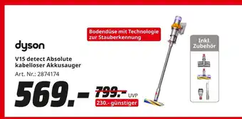 MediaMarkt Dyson v15 detect absolute kabelloser akkusauger Angebot