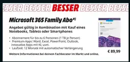 MediaMarkt Microsoft microsoft 365 family abo Angebot