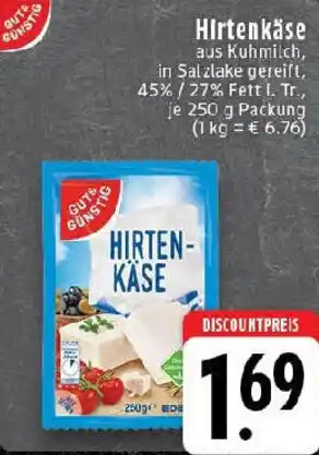 Edeka Gut & Günstig Hirtenkäse Angebot