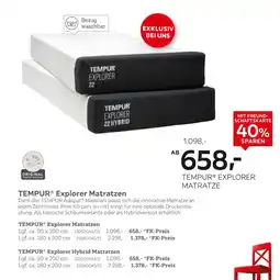 XXXLutz Tempur explorer matratzen Angebot