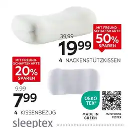 XXXLutz Sleeptex nackenstützkissen „cooly“ oder kissenbezug Angebot