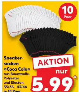 Kaufland Sneakersocken coca cola Angebot