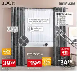 XXXLutz Joop! oder jomeware ösenschal, fertigstore oder vorhangstangen-set Angebot