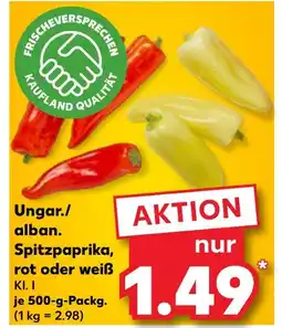 Kaufland Ungar./ alban. spitzpaprika, rot oder weiß Angebot