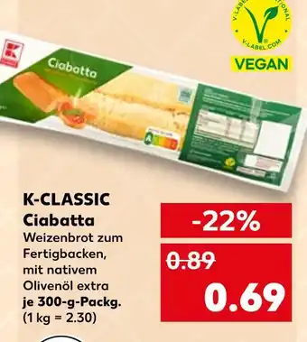 Kaufland K-classic ciabatta Angebot
