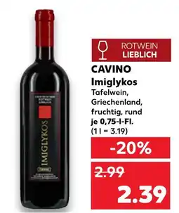 Kaufland Cavino imiglykos Angebot