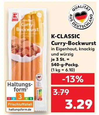 Kaufland K-classic curry-bockwurst Angebot