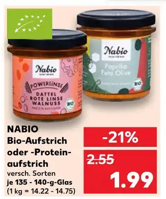 Kaufland Nabio bio-aufstrich Angebot
