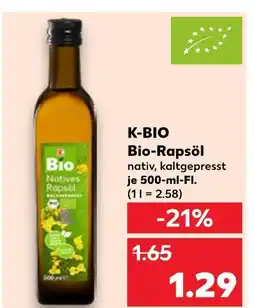 Kaufland K-bio bio-rapsöl Angebot