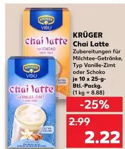 Kaufland Krüger chai latte typ schoko Angebot