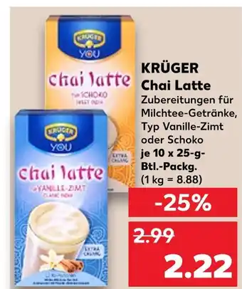 Kaufland Krüger chai latte typ schoko Angebot
