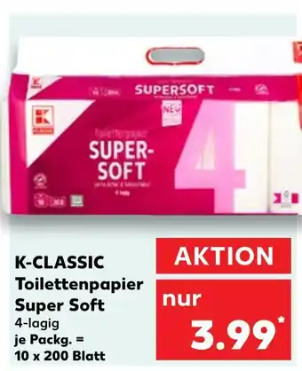 Kaufland K-classic toilettenpapier super soft Angebot