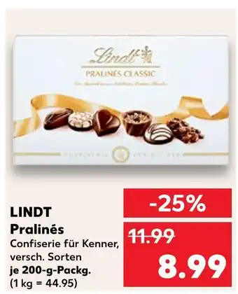 Kaufland Lindt pralinés Angebot