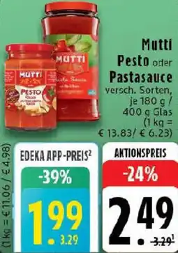 Edeka Mutti Pesto oder Pastasauce Angebot