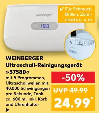 Kaufland Weinberger ultraschall-reinigungsgerät Angebot