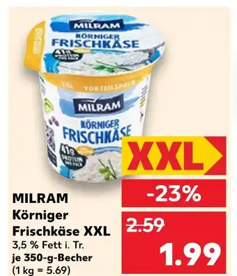 Kaufland Milram körniger frischkäse xxl Angebot