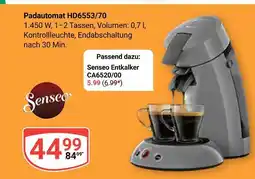 Globus Senseo padautomat hd6553/70 Angebot
