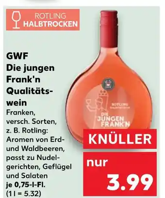 Kaufland Gwf die jungen frank'n qualitätswein Angebot