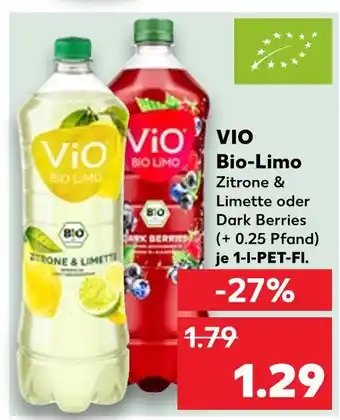 Kaufland Vio bio-limo zitrone & limette Angebot