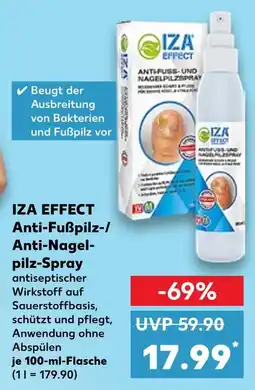 Kaufland Iza effect anti-fußpilz-/anti-nagelpilz-spray Angebot