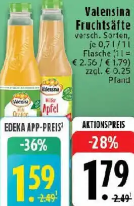 Edeka Valensina Fruchtsäfte Angebot
