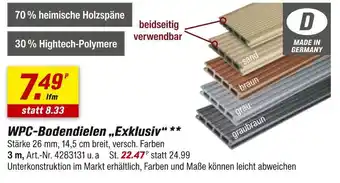 toom Baumarkt Wpc-bodendielen „exklusiv“ Angebot