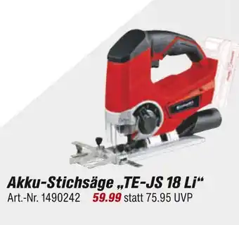 toom Baumarkt Akku-stichsäge „te-js 18 li“ Angebot