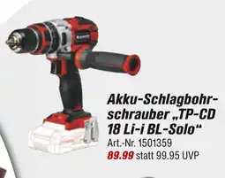 toom Baumarkt Einhell akku-schlagbohrschrauber tp-cd 18 li-i bl-solo Angebot