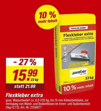 toom Baumarkt Weber flexkleber extra Angebot