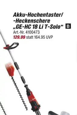toom Baumarkt Akku-hochentaster/-heckenschere ge-hc 18 li t-solo Angebot