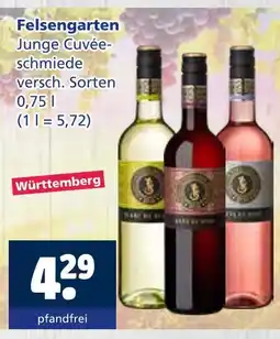 Getränkewelt Felsengarten junge cuvéeschmiede weißwein Angebot