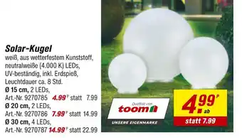 toom Baumarkt Toom solar-kugel ø 15 cm Angebot