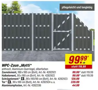toom Baumarkt Zaunelement Angebot