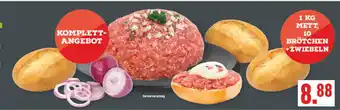Marktkauf Komplettangebot: 1 kg mett, 10 brötchen + zwiebeln Angebot