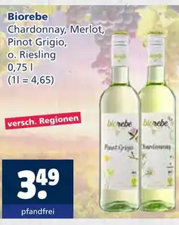 Getränkewelt Biorebe chardonnay, merlot, pinot grigio, o. riesling Angebot