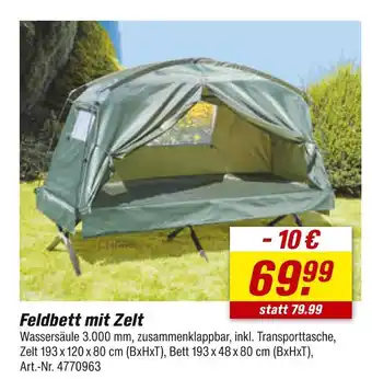 toom Baumarkt Feldbett mit zelt Angebot
