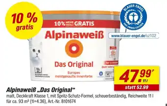 toom Baumarkt Alpinaweiß das original Angebot