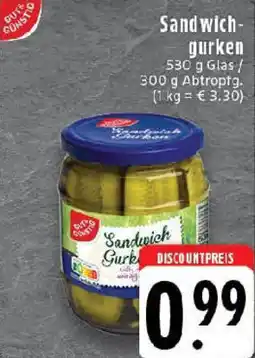 Edeka Gut & Günstig Sandwichgurken Angebot