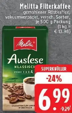 Edeka Melitta Filterkaffee Angebot