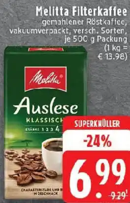 Edeka Melitta Filterkaffee Angebot