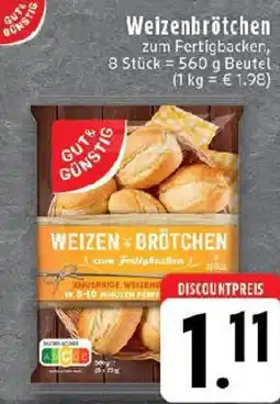 Edeka Gut & Günstig Weizenbrötchen Angebot