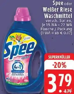 Edeka Spee oder Weiẞer Riese Waschmittel Angebot