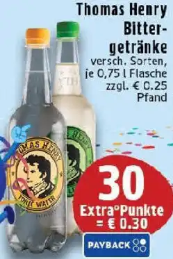 Edeka Thomas Henry Bittergetränke Angebot