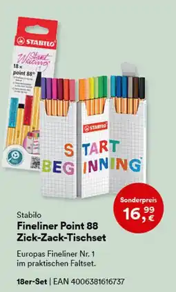 Thalia Stabilo fineliner point 88 zick-zack-tischset Angebot