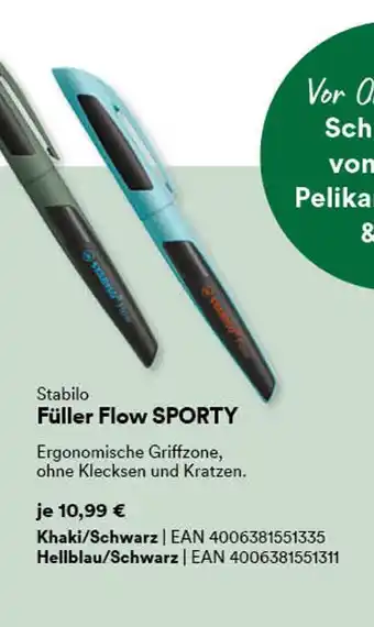 Thalia Stabilo füller flow sporty Angebot